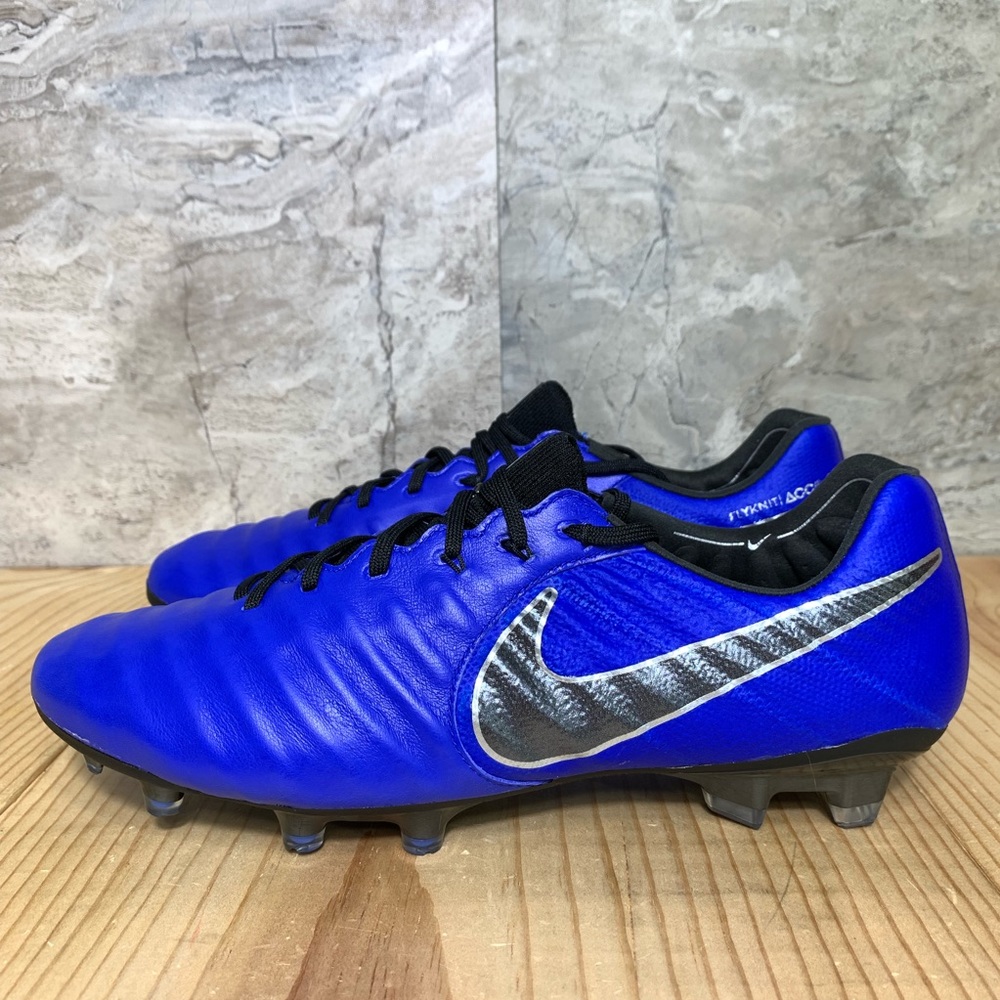 Nike Tiempo Legend 7 Elite FG Soccer Cleats Blue - Picture 3 of 8